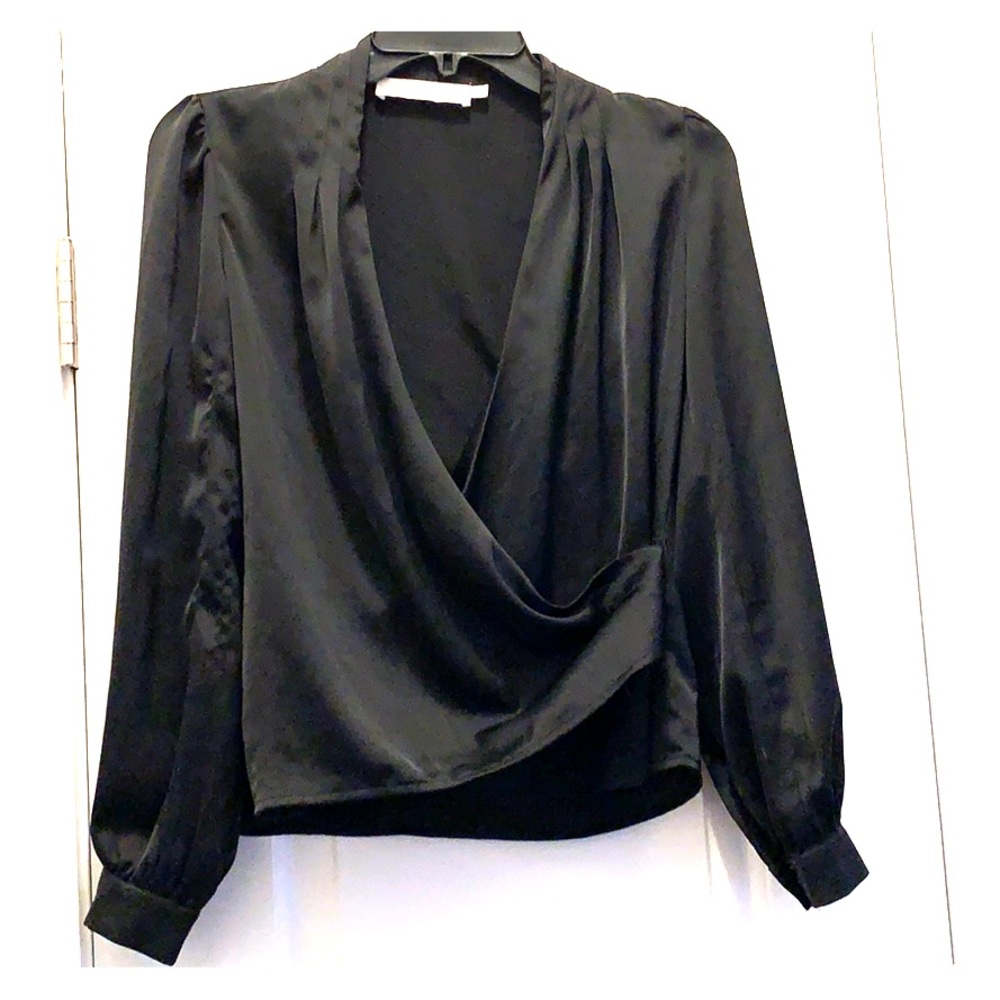 Black Satin Blouse